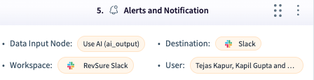 Configuration settings for alerts and notifications in Slack workspace.